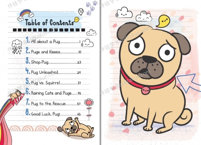 《哈巴狗日记 Diary of a Pug Series 1-4》5-9岁 初级桥梁章节英文漫画阅读PDF 百度云网盘下载