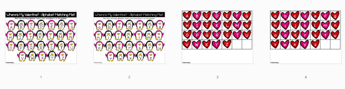 《Alphabet Matching Mat Valentine Penguins》情人节企鹅字母配对垫 百度云网盘下载