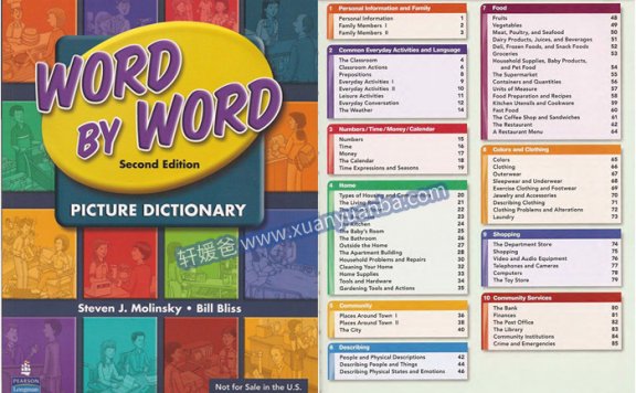 《Word by Word Picture Dictionary》美国朗文日常情景单词书练习册教师书+8CD音频 百度云盘下载