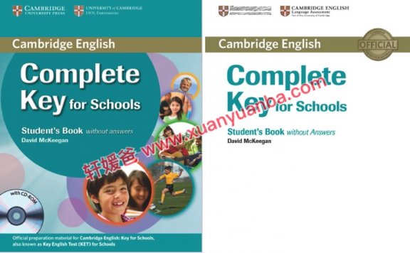 剑桥官方KET备考教材《Complete Key for Schools》原版SB+WB+TB 百度云网盘下载