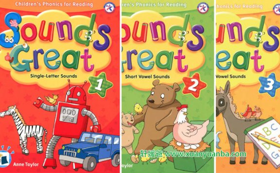 《Sounds Great自然拼读教材1-5级》英文练习册音频单词卡 百度云网盘下载