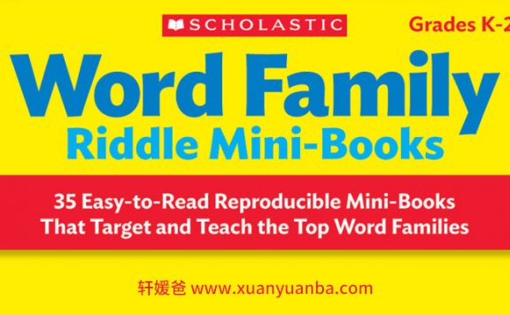 《Word Family Riddle Mini-Books》学乐单词迷你书 81P 高清可打印 百度云网盘下载
