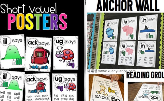 《TPT英语启蒙自然拼读学习卡6册》400页原生高清学习卡片海报教学素材百度网盘下载