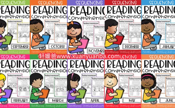 《Reading Comprehension 系列》英文阅读理解排序练习练习册10册初级阅读PDF 百度云网盘下载