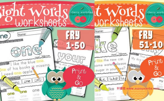 《Sight Words Writing》自然拼读高频词练习纸4册 PDF 百度网盘下载