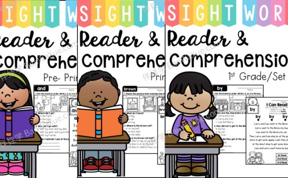 《SightWord Reader and Comprehension》高频词英语阅读理解3册PDF 百度云网盘下载