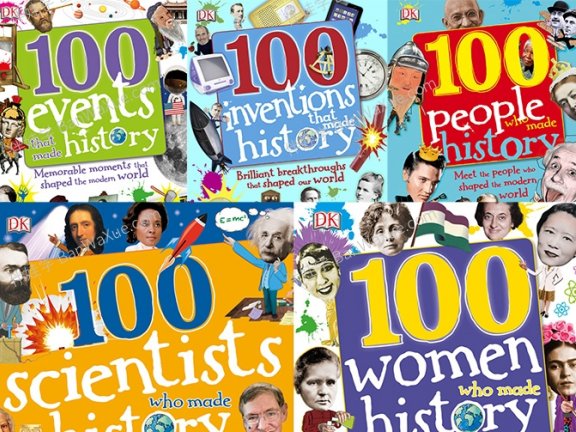 《100 in History》DK历史人物事事件发明5册儿童杂志PDF 百度云网盘下载