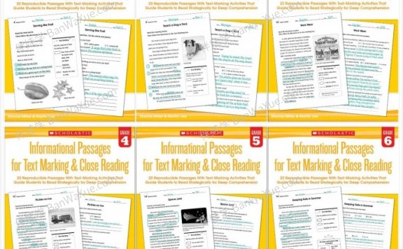 《SHOLASTIC Marking Close Reading G2-G6》美国小学学乐深度阅读技巧练习册PDF 百度云网盘下载
