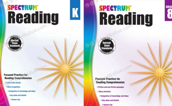 《Spectrum Reading GK-G8》美国小学光谱阅读理解练习册PDF 百度云网盘下载 精品资源 14秒前 0