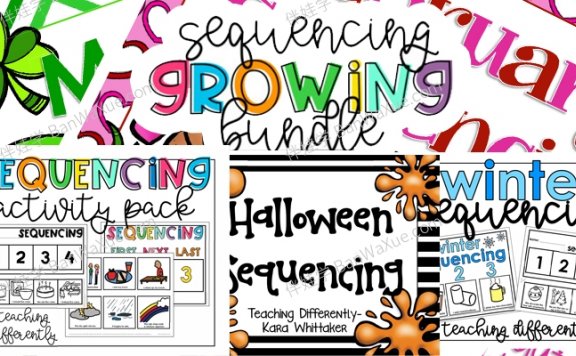 《英文排序 Sequencing Bundle》11个主题英文手工排序练习PDF 百度云网盘下载