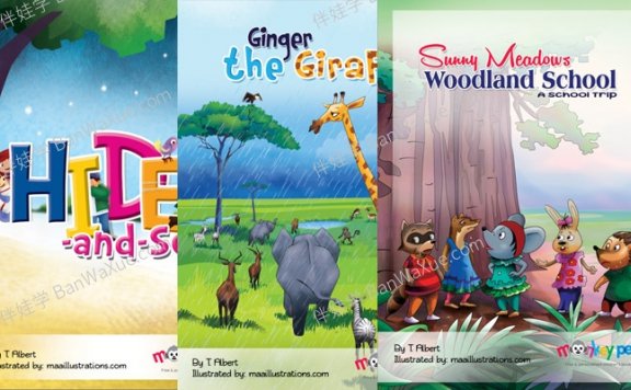 《英文绘本阅读合集 Monkey Pen》50本高清儿童英文读物PDF 百度云网盘下载