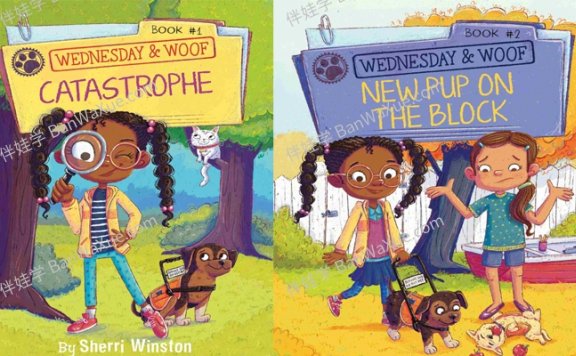 《Wednesday and Woof Series 1-2》儿童侦探英文阅读章节书共2册 百度云网盘下载