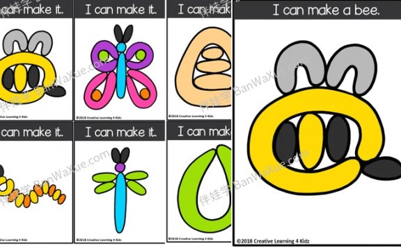 《Playdough Mats Visual Cards 黏土闪卡》15册百种粘土玩法闪卡PDF 百度云网盘下载