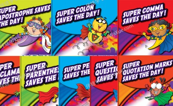 《Punctuation Books Series》八册有趣标点符号英文绘本启蒙PDF 百度云网盘下载