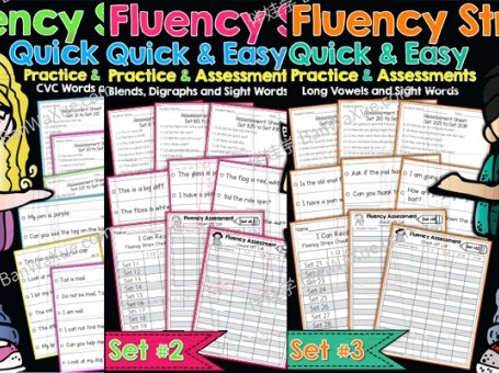 《Fluency Strips Set 3》三册英文流利度练习评估词条教具 百度云网盘下载