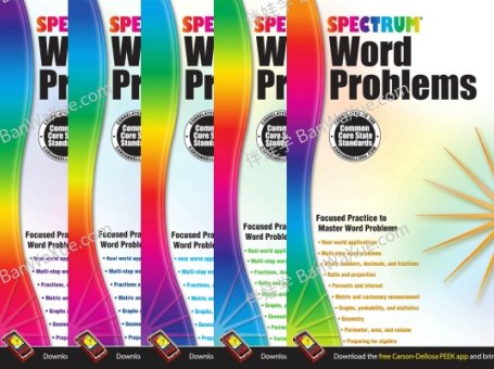《Spectrum Word Problems Workbook Grade 2-8》英文数学解决问题练习册PDF 百度云网盘下载