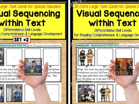 《Visual Sequencing With in Text 1&2 》英语启蒙排序安静书素材练习册PDF 百度云网盘下载