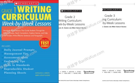 《Writing Curriculum Week-by-Week Lessons 1-3册》学乐写作练习册PDF 百度云网盘下载
