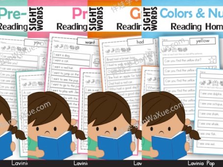 《Sight Words Reading HomeWork 1-4》4册高频词阅读理解英文练习册PDF 百度网盘下载