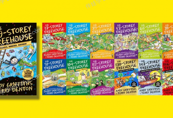 《小屁孩树屋历险记 Treehouse Series 1-13 +3》8-10岁英文原版初级章节PDF+有声MP3音频 百度云网盘下载