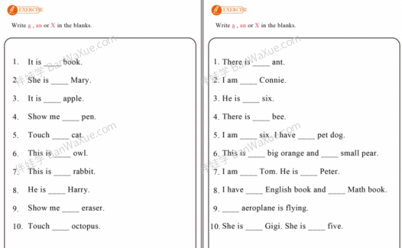 《小学英语语法作业纸33册》英文语法练习纸300+页PDF 百度云网盘下载