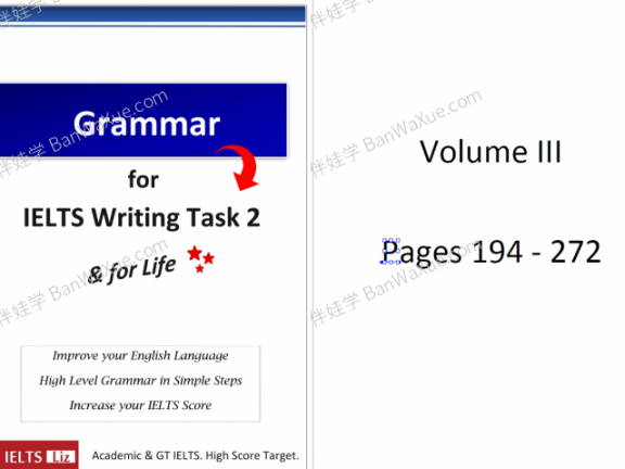《雅思 IELTS grammar for ielts writing task2》写作任务2PDF 百度云网盘下载