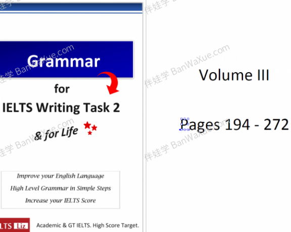 《雅思 IELTS grammar for ielts writing task2》写作任务2PDF 百度云网盘下载