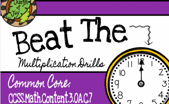 《Beat the Clock Multiplication Drills》趣味十足的乘法口算速练卡PDF 百度云网盘下载